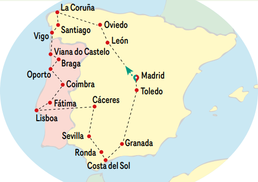 Mapa del viaje